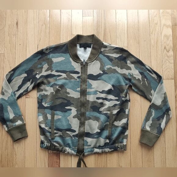 J. Crew camo zip cardigan jacket XS - Picture 7 of 10